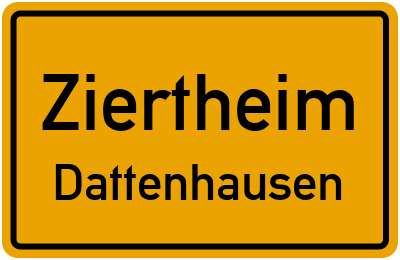 Ortsschild Ziertheim Dattenhausen