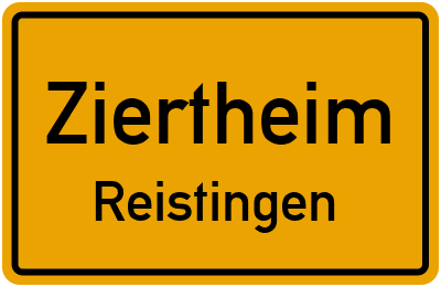 Straßenverzeichnis Ziertheim Reistingen