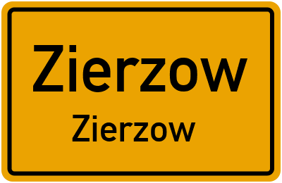 Straßenverzeichnis Zierzow Zierzow