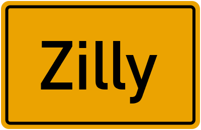 Ortsschild von Zilly in Sachsen-Anhalt