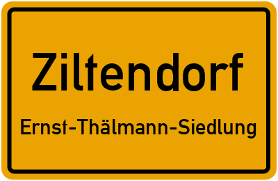 Straßenverzeichnis Ziltendorf Ernst-Thälmann-Siedlung