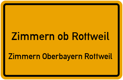 Straßenverzeichnis Zimmern ob Rottweil Zimmern Oberbayern Rottweil