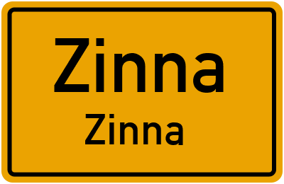 Straßenverzeichnis Zinna Zinna