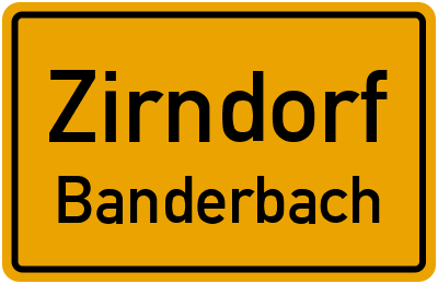 Ortsschild Zirndorf Banderbach