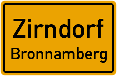 Ortsschild Zirndorf Bronnamberg