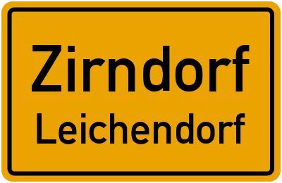 Ortsschild Zirndorf Leichendorf