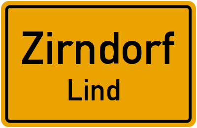 Ortsschild Zirndorf Lind