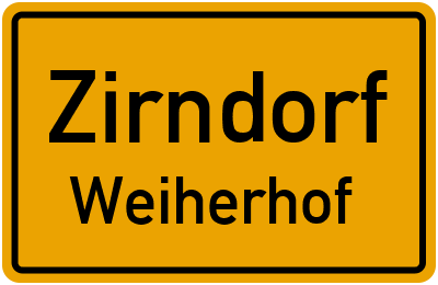 Straßenverzeichnis Zirndorf Weiherhof