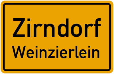 Ortsschild Zirndorf Weinzierlein
