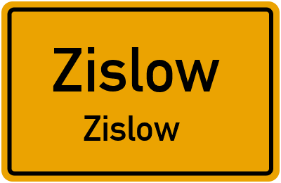 Straßenverzeichnis Zislow Zislow
