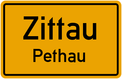 Straßenverzeichnis Zittau Pethau