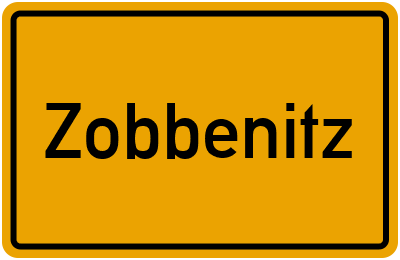 Ortsschild von Gemeinde Zobbenitz in Sachsen-Anhalt