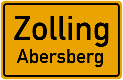 Straßenverzeichnis Zolling Abersberg