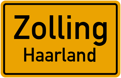 Straßenverzeichnis Zolling Haarland