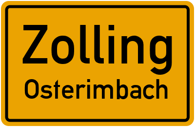Straßenverzeichnis Zolling Osterimbach