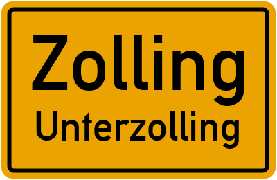 Straßenverzeichnis Zolling Unterzolling