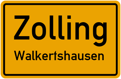 Straßenverzeichnis Zolling Walkertshausen