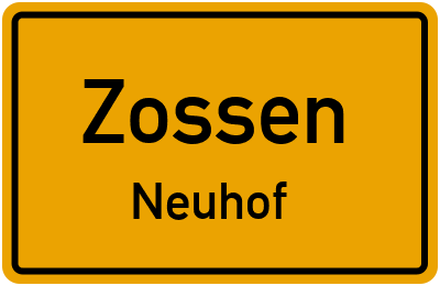 Straßenverzeichnis Zossen Neuhof