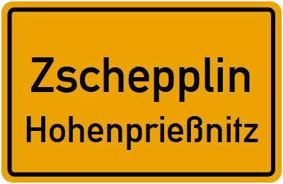 Straßenverzeichnis Zschepplin Hohenprießnitz