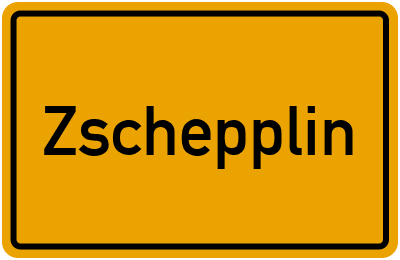 Ortsschild von Gemeinde Zschepplin in Sachsen