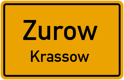Straßenverzeichnis Zurow Krassow