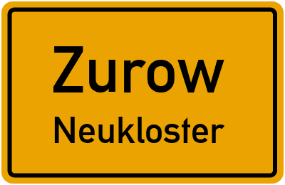 Straßenverzeichnis Zurow Neukloster