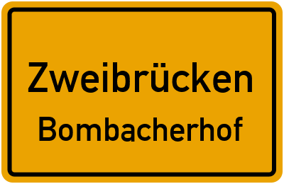 Straßenverzeichnis Zweibrücken Bombacherhof