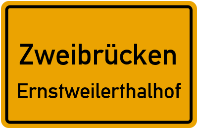 Straßenverzeichnis Zweibrücken Ernstweilerthalhof