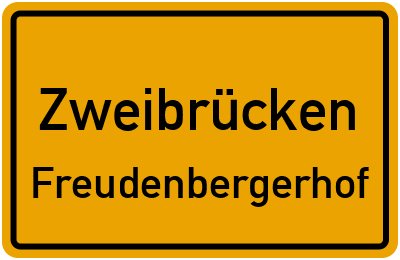 Straßenverzeichnis Zweibrücken Freudenbergerhof