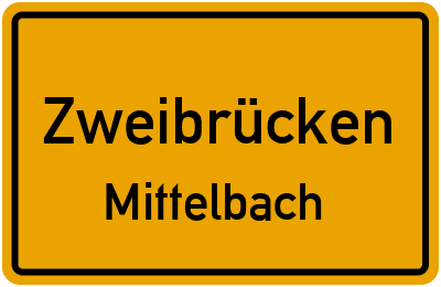 Straßenverzeichnis Zweibrücken Mittelbach