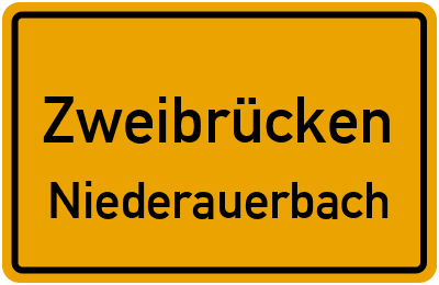 Straßenverzeichnis Zweibrücken Niederauerbach