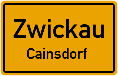 Straßenverzeichnis Zwickau Cainsdorf