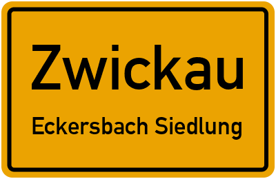 Straßenverzeichnis Zwickau Eckersbach Siedlung