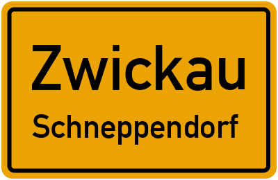 Ortsschild Zwickau Schneppendorf