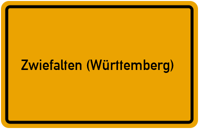 Ortsschild von Gemeinde Zwiefalten (Württemberg) in Baden-Württemberg