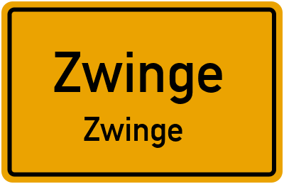 Straßenverzeichnis Zwinge Zwinge