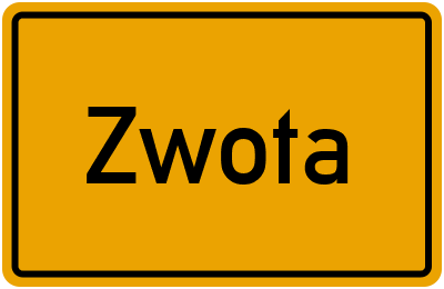 Ortsschild von Zwota in Sachsen