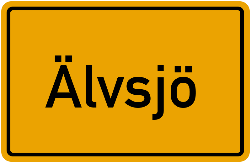 Ortsschild Älvsjö