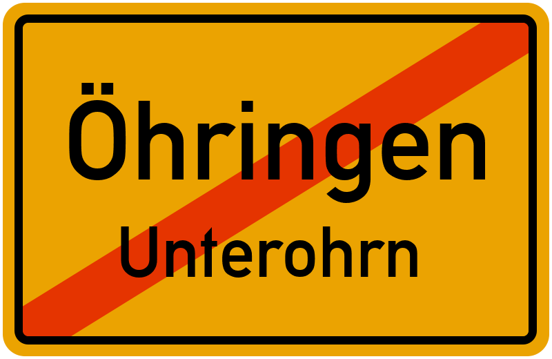 Ortsschild Öhringen