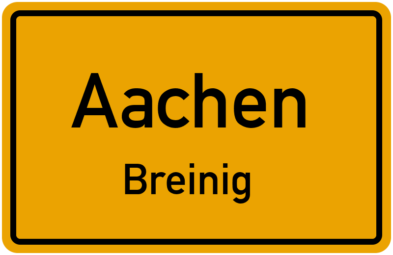 Ortsschild Aachen