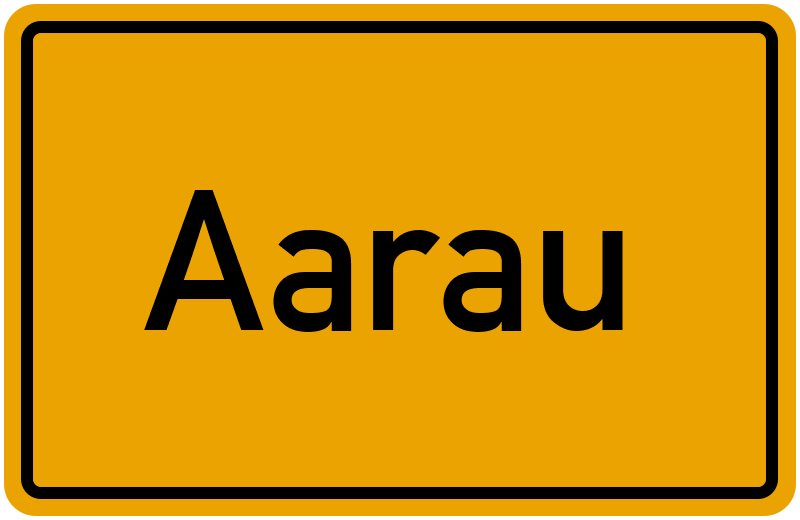 Ortsschild Aarau