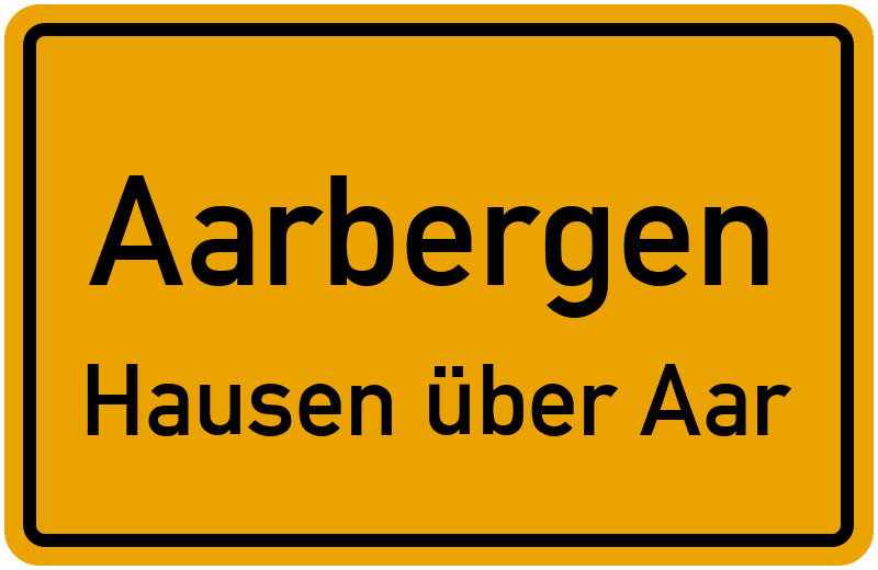 Ortsschild Aarbergen