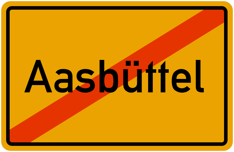 Ortsschild Aasbüttel