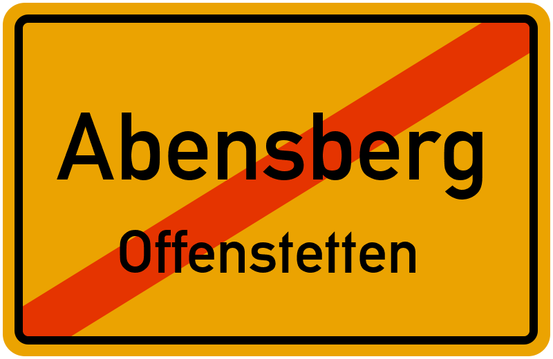 Ortsschild Abensberg