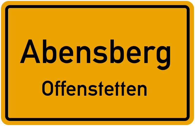 Ortsschild Abensberg