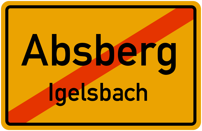 Ortsschild Absberg