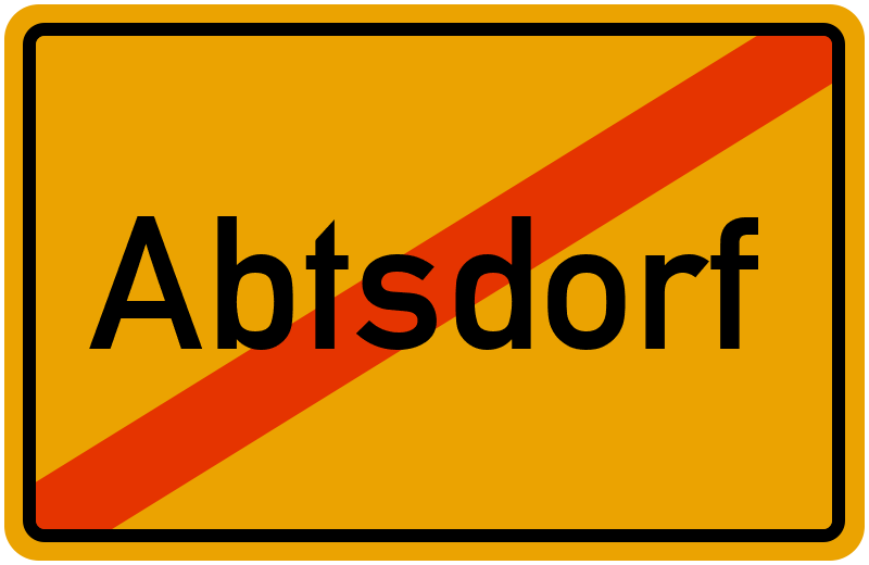 Ortsschild Abtsdorf