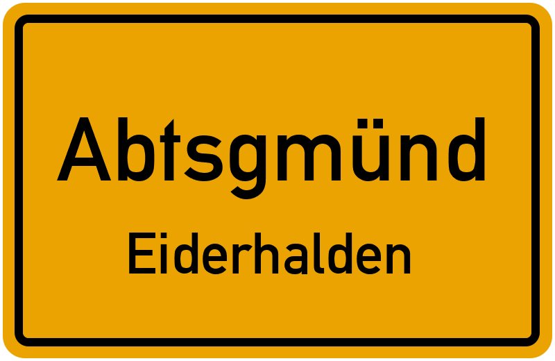 Ortsschild Abtsgmünd