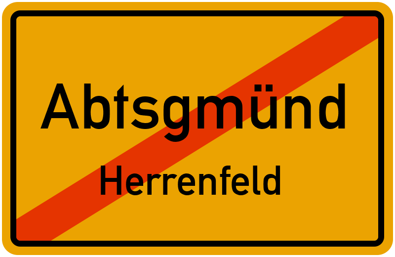 Ortsschild Abtsgmünd