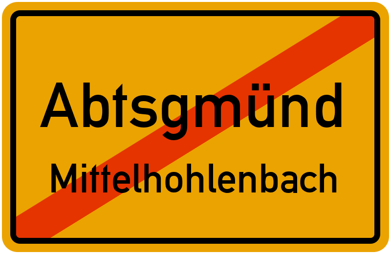 Ortsschild Abtsgmünd